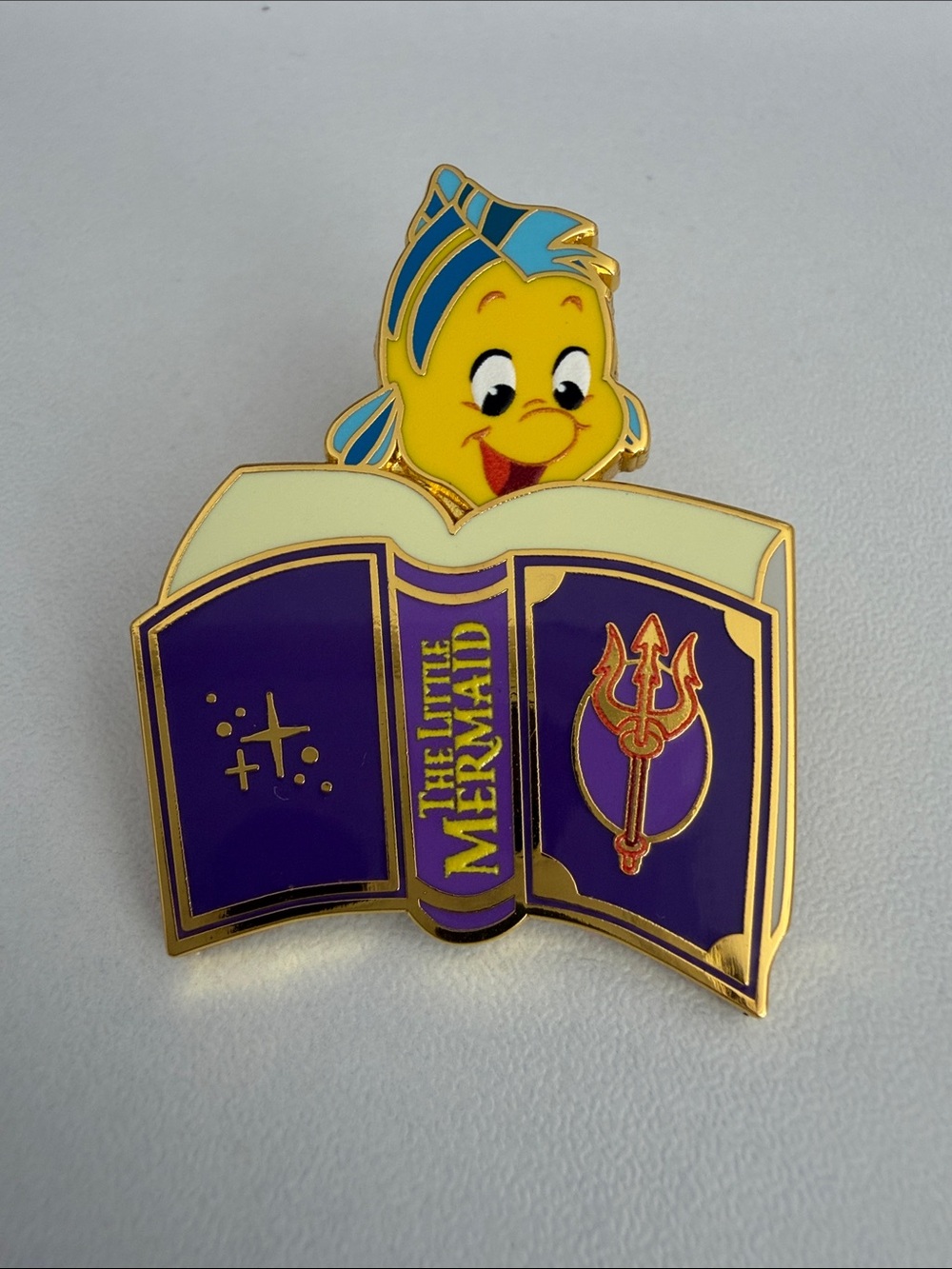 Disney Princess Sidekick Flounder Book Pin